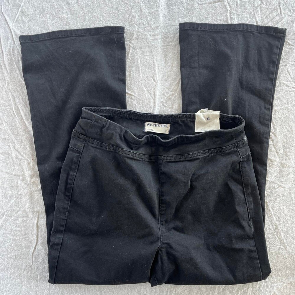 Free People black flared pants size M  30x28 we the free